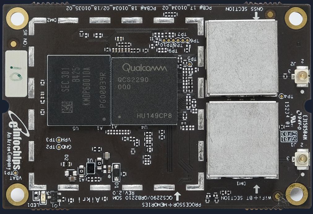 eInfochips Limited-Aikri-22X-90AS-4 Système sur modules - SOM QCS2290 processor, Android OS, 4GB LPDDR4x, 64GB eMMC