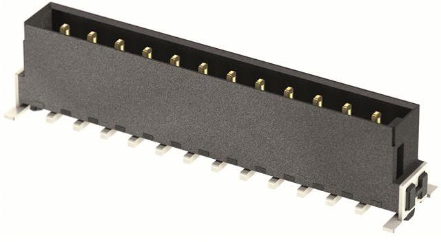 HARTING-15520122601000 Steckverbinderleisten und Leiterplattenbuchsen Conn Shrouded Header (4 Sides) M 12Power POS 2.54mm Solder ST Top Entry SMD har-flex® Reel