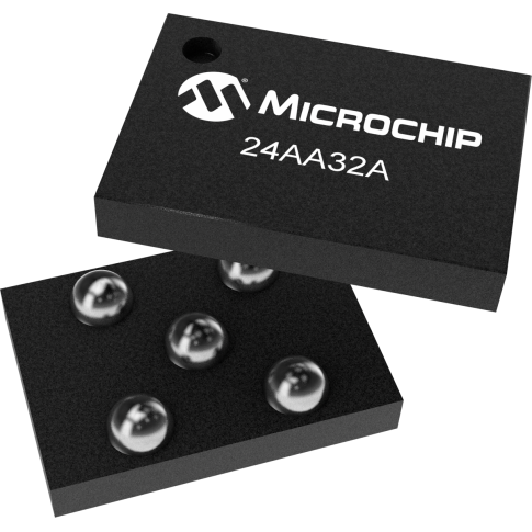 Microchip Technology-24AA32AT-I/CS16K EEPROM EEPROM Serial-I2C 32K-bit 4K x 8 1.8V/2.5V/3.3V/5V 5-Pin CSP T/R