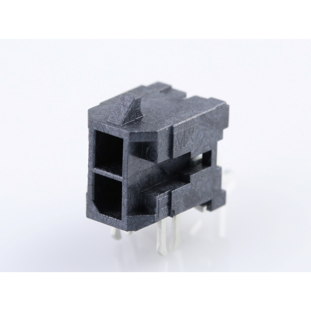 Molex-43045-0208 Steckverbinder Conn Power M 2 POS 3mm Solder RA SMD 2 Terminal 1 Port Micro-Fit 3.0™ T/R
