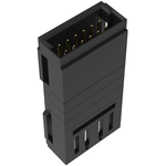 Conn Shrouded Header (4 Sides) Adapter M/M 12/12 POS 1.27mm ST Tray