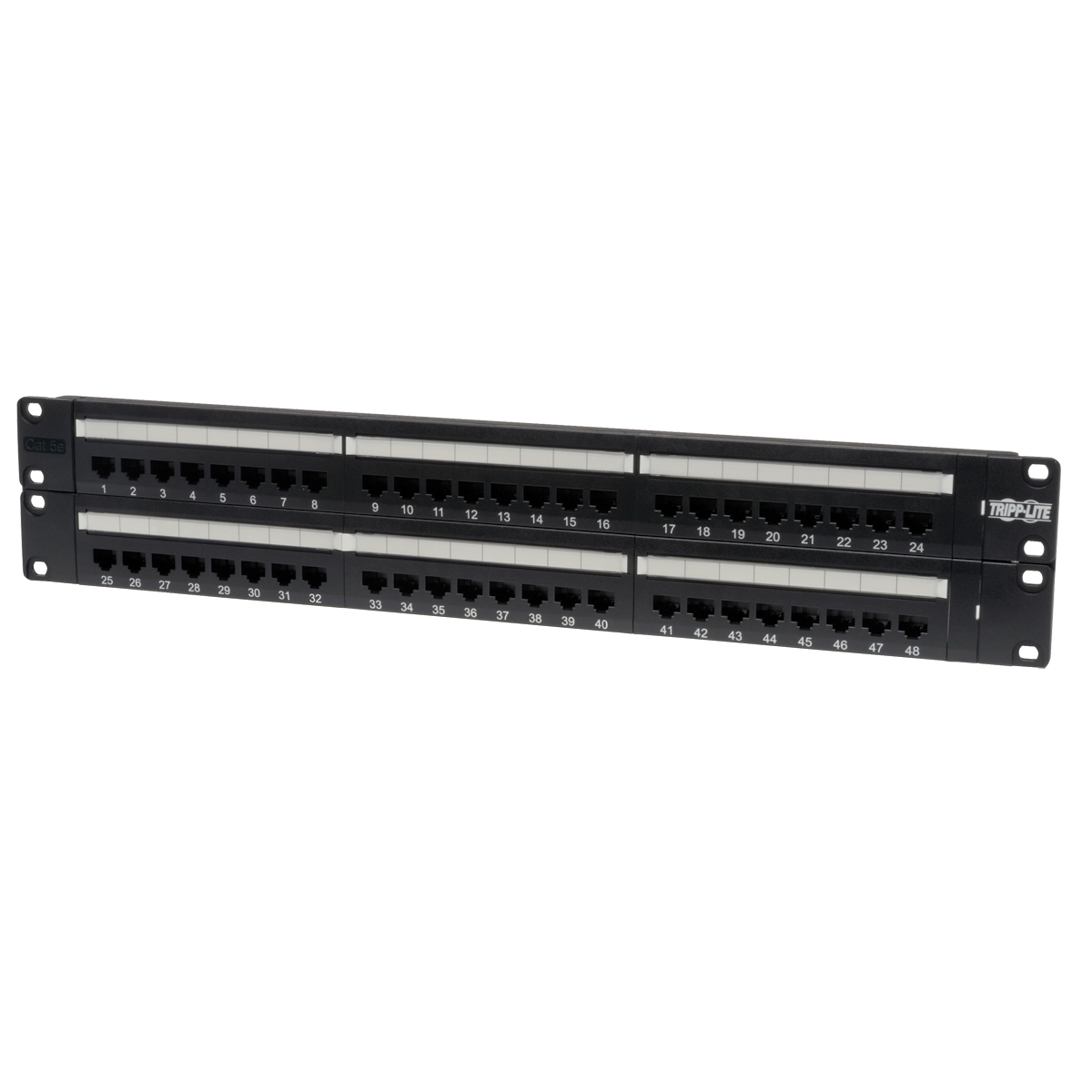 Eaton (formerly TrippLite)-N052-048 Steckverbinder, Telefon und Telekommunikation Conn RJ-45 Patch Panel F 384 POS Punch Down ST Panel Mount 384 Terminal 48 Port Cat 5/Cat 5e