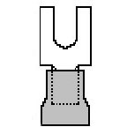 Molex-19131-0036 Connector Terminals Block Spade Tongue Terminal 18-22AWG Copper Red 19.9mm Electro Tin InsulKrimp™ Bag