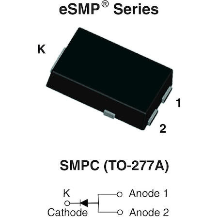 Vishay-SS10P4HM3_A/H Gleichrichter Diode Schottky 40V 10A 3-Pin(2+Tab) SMPC T/R Automotive AEC-Q101