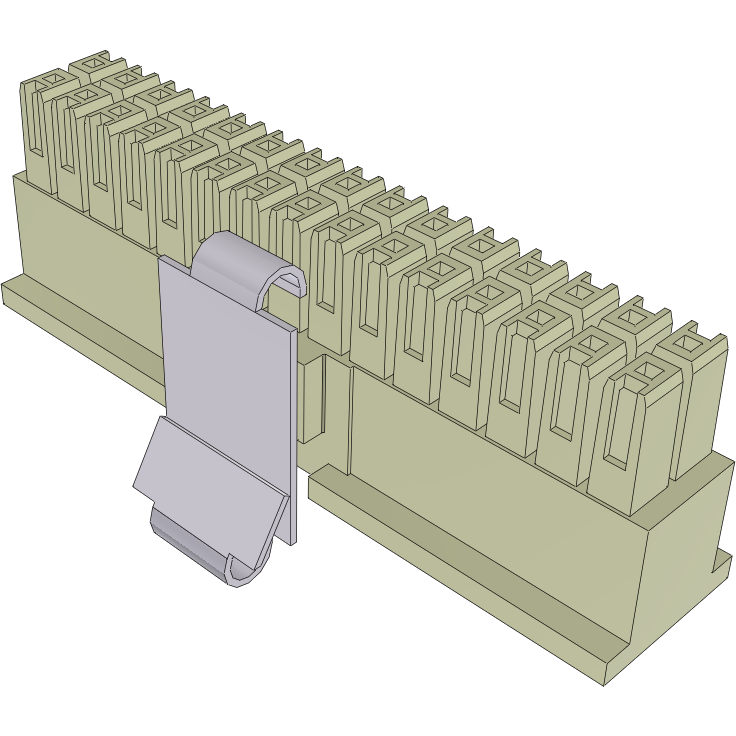Samtec-IPD1-15-D-M Gaine de câblage de raccordement discret Conn Housing RCP 30 POS 2.54mm Crimp ST Cable Mount White Mini Mate® Tube