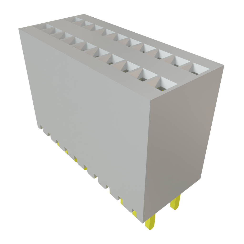 Samtec-SMS-110-01-G-D Steckverbinderleisten und Leiterplattenbuchsen Conn Socket Strip SKT 20 POS 1.27mm Solder ST Top Entry Thru-Hole Tube