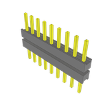 Conn Board Stacker HDR 9 POS 2.54mm Solder ST Top Entry Thru-Hole Bulk