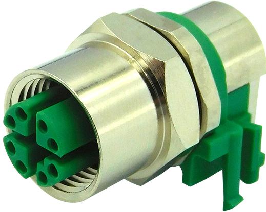 Bel Fuse-SS-12400-004 Steckverbinder, rund Conn M12 Circular SKT 8 POS Solder RA Thru-Hole 8 Terminal 1 Port Tray