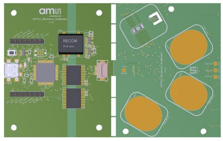 ams OSRAM-AS7026GG-EVALKIT Cartes et kits de développement de capteur AS7026GG Biometric Sensor Evaluation Kit Win OS