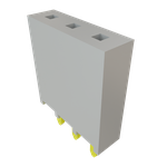 Conn Unshrouded Header HDR 3 POS 2.54mm Solder ST Top Entry Thru-Hole Bulk