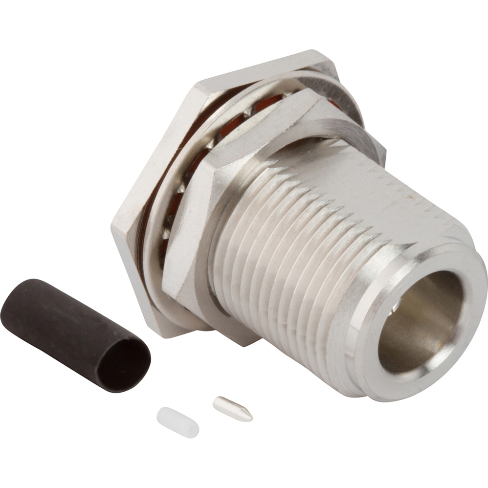 Amphenol RF-082-6684 Raccordement FR Conn Type N 0Hz to 18GHz 50Ohm ST Panel Mount RCP Silver Single