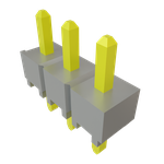 Conn Unshrouded Header HDR 3 POS 2.54mm Solder ST Top Entry Thru-Hole Bulk