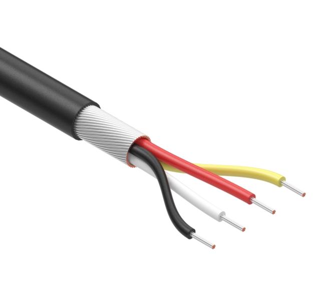 Tensility International-30-00217 Cavo a più conduttori Multi-Conductor Cable 4Conductors 32AWG 2.15mm 150V Black Polyvinyl Chloride