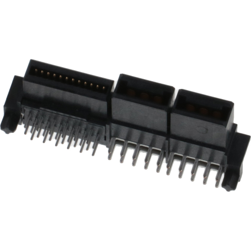 Molex-0459844343 连接器插头及 PCB 插座 Conn Board to Board RCP 4Power/24Signal POS 2mm/2.5mm/1.27mm Solder RA Side Entry Thru-Hole EXTreme LPHPower Tray
