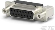 TE Connectivity-1-1740196-5 Connector D-Subminiature Conn D-Sub F 15 POS 1.37mm Solder RA SMD 15 Terminal 1 Port T/R