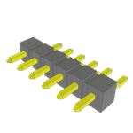 Conn Unshrouded Header HDR 6 POS 2.54mm Solder RA Side Entry SMD Tube