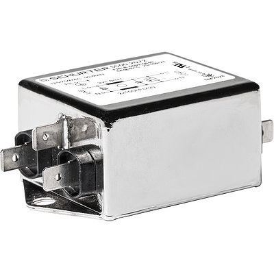 SCHURTER-5500.2031 Power Line Filters Power Line Filter 50Hz/60Hz 6A 250VAC Quick Connect Flange Mount