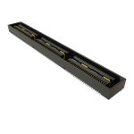 Conn Micro High Speed Terminal Strip HDR 150 POS 2.03mm/0.635mm Solder RA Side Entry SMD/Thru-Hole Tray