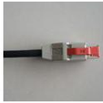 Power USB, Input Output Connector,Single ended USB+Power 24V / Black Cable/0.5 m