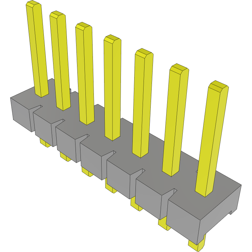 Samtec-FWJ-07-01-T-S Steckverbinderleisten und Leiterplattenbuchsen Conn Unshrouded Header HDR 7 POS 3.96mm Solder ST Top Entry Thru-Hole Bulk
