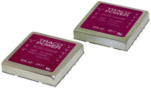 Traco Power-TEN 60-2413 DC to DC Converter and Switching Regulator Module Module DC-DC 24VIN 1-OUT 15V 4A 60W 8-Pin