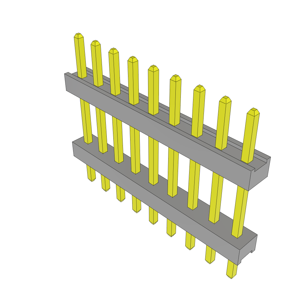 Samtec-TW-09-04-F-S-315-110 Piastre connettori e prese PCB Conn Board Stacker HDR 9 POS 2mm Solder ST Top Entry Thru-Hole Bulk