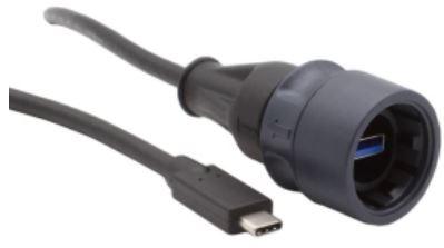 Bulgin Components PLC-PXP6040/AC/3M00 Cable Assembly USB Standard 3.0 C Plug to Sealed 3.0 A Plug