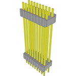 Conn Board Stacker HDR 18 POS 1.27mm Solder ST Thru-Hole Tube