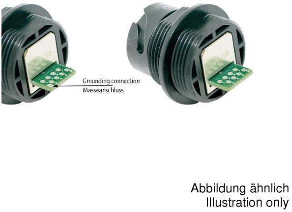 CONEC-17-110414 Telecomunicaciones y teléfono del conector Conn RJ-45 RCP 8 POS Solder ST Panel Mount 1 Port Cat 5e