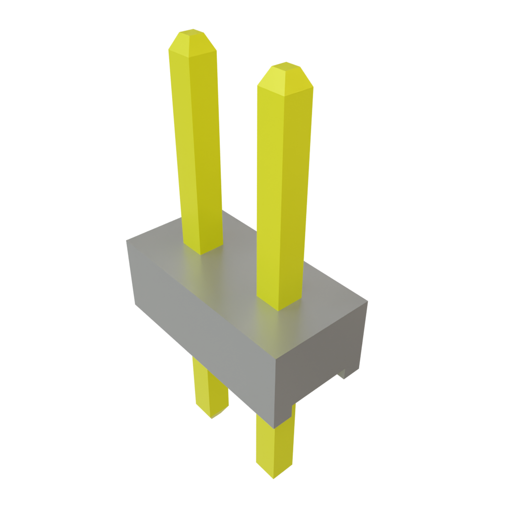 Samtec-TMM-102-02-G-S Steckverbinderleisten und Leiterplattenbuchsen Conn Unshrouded Header HDR 2 POS 2mm Solder ST Top Entry Thru-Hole Bulk