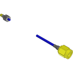 Cable Assembly Microwave Coaxial 0.1m 25AWG PRB2 to SMA PL-PL Bulls Eye® Bag