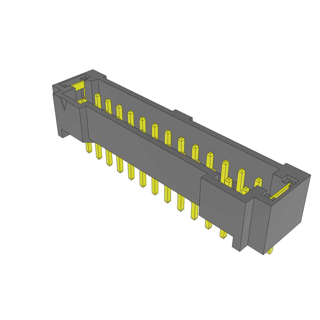 Samtec-T2M-113-01-L-D-TH-WT Cabezales del conector y receptáculos PCB Conn Shrouded Header HDR 26 POS 2mm Solder ST Thru-Hole Tube
