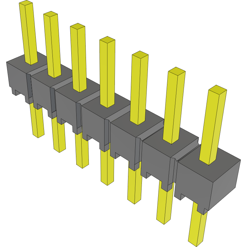 Samtec-MTSW-107-07-G-S-175 Steckverbinderleisten und Leiterplattenbuchsen Conn Unshrouded Header HDR 7 POS 2.54mm Solder ST Top Entry Thru-Hole Bulk