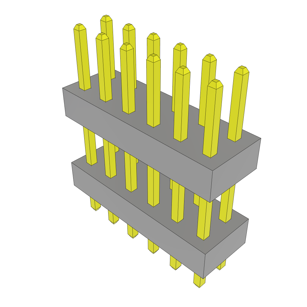 Samtec-TW-06-04-L-D-327-071 Piastre connettori e prese PCB Conn Board Stacker HDR 12 POS 2mm Solder ST Top Entry Thru-Hole Bulk