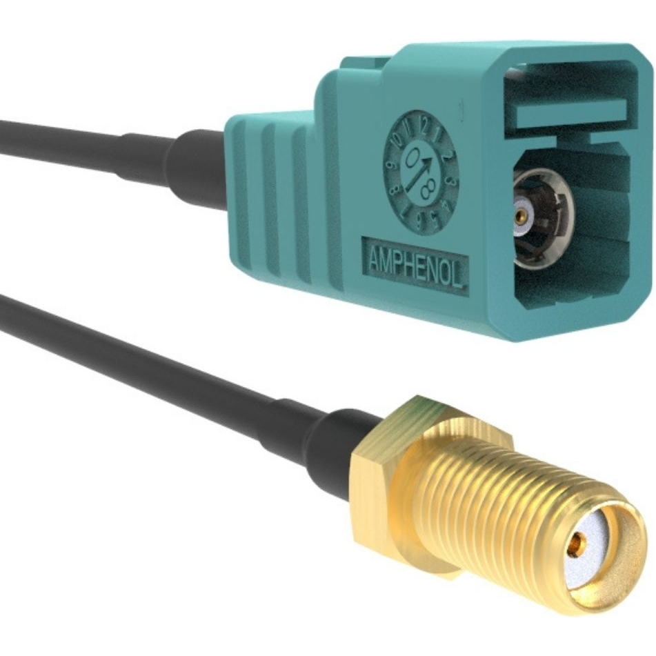 Amphenol-095Z820-159-012 Kabelbaugruppen Koaxial Cable Assembly Coaxial 0.305m FAKRA to SMA F-F Bag