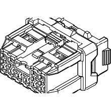Molex-35284-1010 Einzeladersteckverbinder, Gehäuse Conn Housing F 10 POS 3.81mm Crimp ST Cable Mount Black/Natural Bag