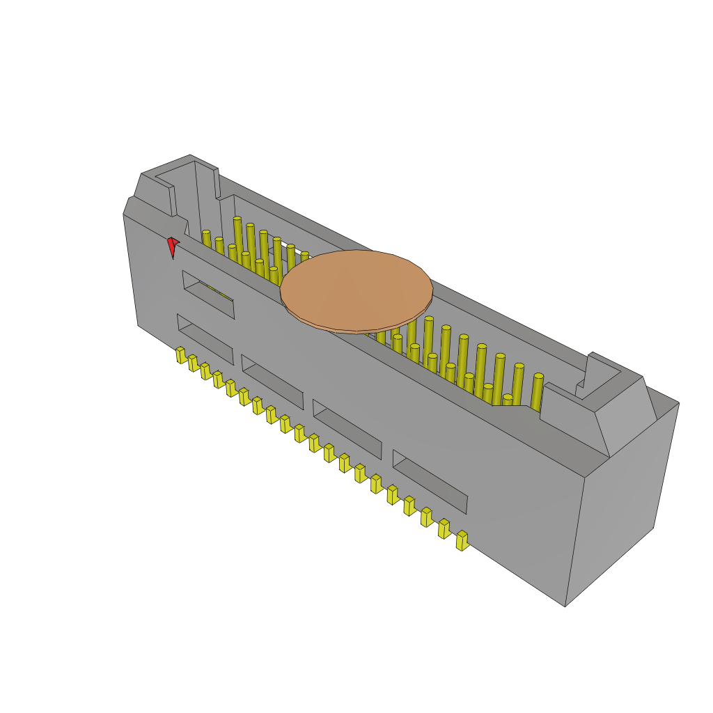 Samtec-TEM-120-02-03.0-H-D-L1-K Connector Headers and PCB Receptacles Conn Shrouded Header (4 Sides) HDR 40 POS 0.8mm Solder ST SMD Tray