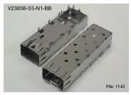 Coherent-V23838-S5-N1-BB Connector Accessories Connector Accessories SFP Cage Right Angle Stainless Steel