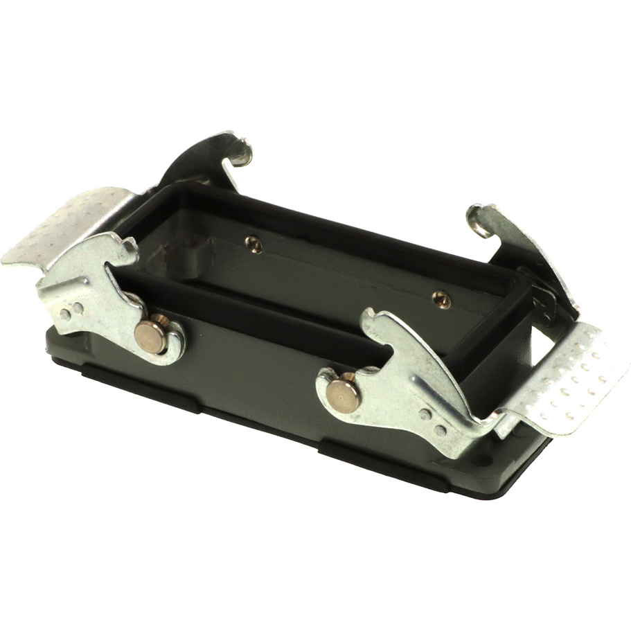 Molex-7816.6413.0 Steckverbinderzubehör Connector Accessories Double Lever Bulkhead Housing Straight Die Cast Aluminum Gray Polyester Powder GWconnect® Bag