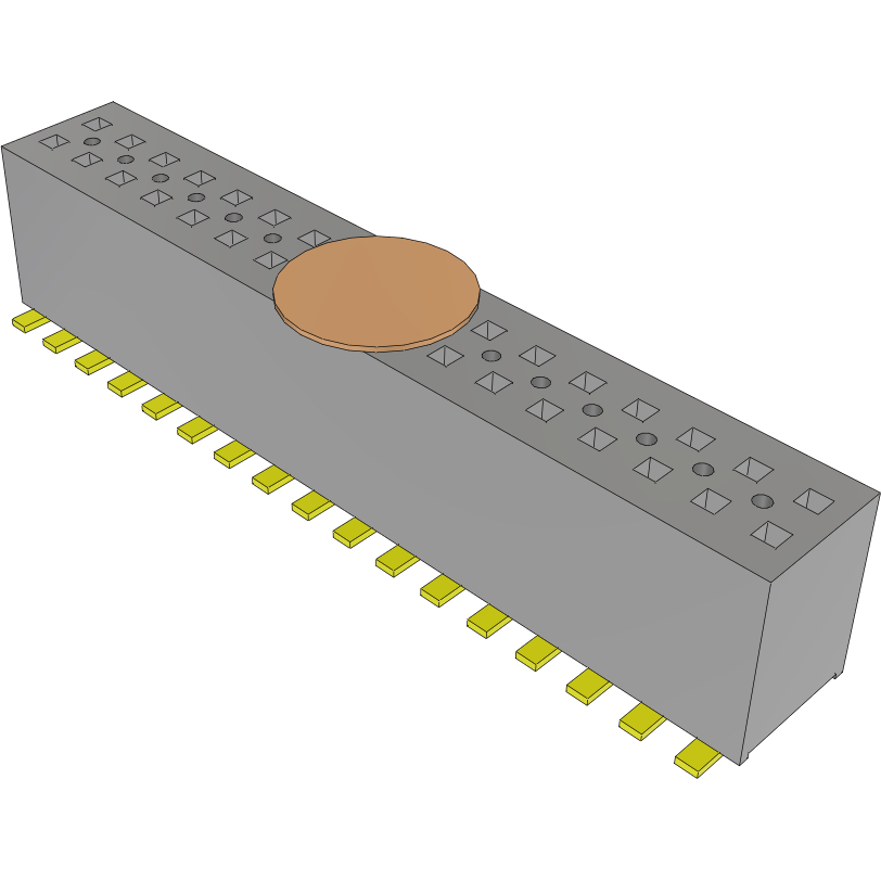 Samtec-FLE-117-01-G-DV-K-TR 连接器插头及 PCB 插座 Conn Socket Strip SKT 34 POS 1.27mm Solder ST Top Entry SMD T/R