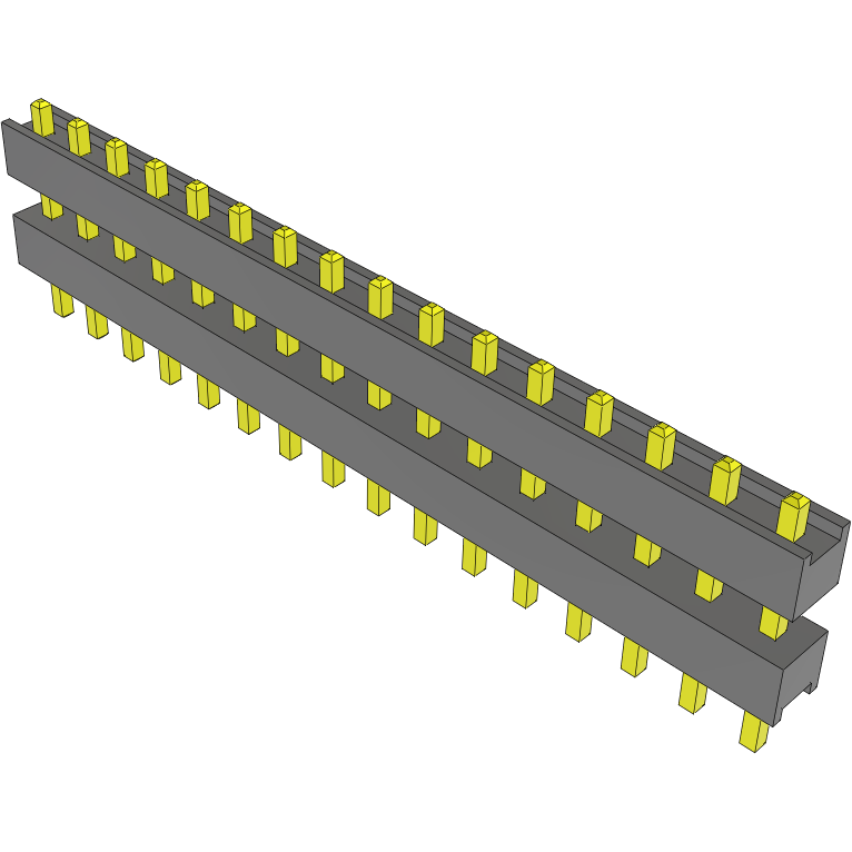 Samtec-DW-16-07-T-S-280 Steckverbinderleisten und Leiterplattenbuchsen Conn Board Stacker HDR 16 POS 2.54mm Solder ST Top Entry Thru-Hole Bulk