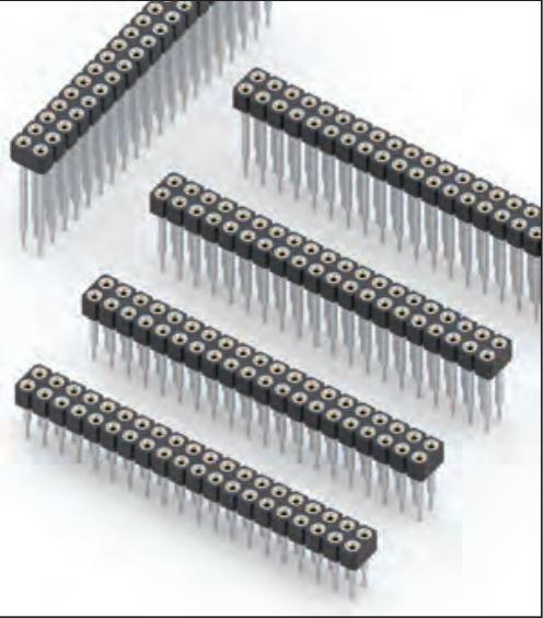 Mill-Max-416-91-204-41-001000 Steckverbinderleisten und Leiterplattenbuchsen Conn Socket Strip SKT 4 POS 2.54mm Solder ST Top Entry Thru-Hole