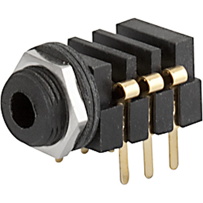 SCHURTER-4802.2330 Raccordement audio et vidéo Conn 3.5MM Audio Jack F 3 POS 3.3mm Solder RA Thru-Hole 6 Terminal 1 Port Box