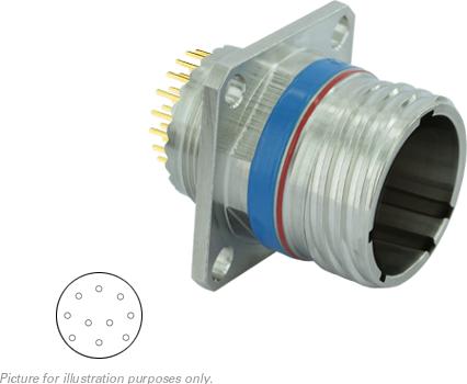 SOURIAU-8D0C13F98PN Steckverbinder, rund Conn Circular PIN 10 POS Solder ST Flange Mount 10 Terminal 1 Port