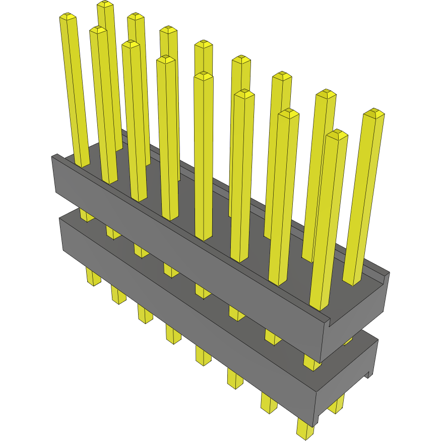Samtec-DW-08-09-L-D-275 Steckverbinderleisten und Leiterplattenbuchsen Conn Board Stacker HDR 16 POS 2.54mm Solder ST Top Entry Thru-Hole Bulk
