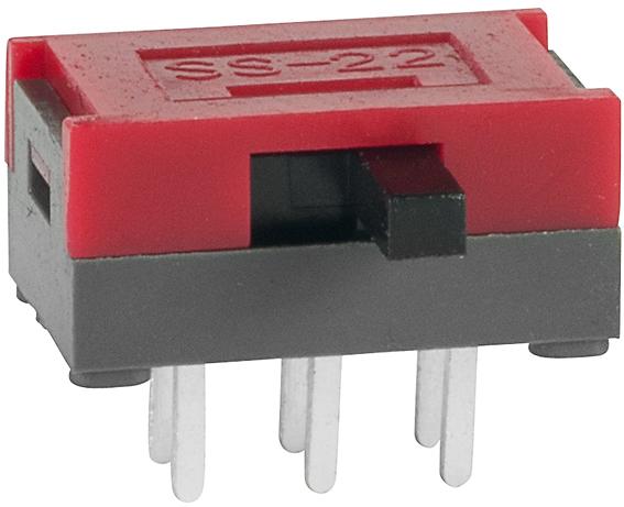 NKK Switches-SS22SDH2 Switch Slide Switch Slide ON None ON DPDT Side Slide 0.1A 30VDC 10000Cycles PC Pins Thru-Hole