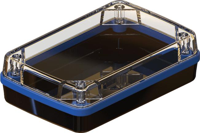 Serpac Electronic Enclosures-CX68D-CLBK-A-BL Kästen, Gehäuse und Gestelle Black Polycarbonate Waterproof Pocket Enclosure with Blue Seal <h4><strong>CALIFORNIA PROPOSITION</strong> ⚠️<strong>65 WARNING</strong>⚠️</h4>