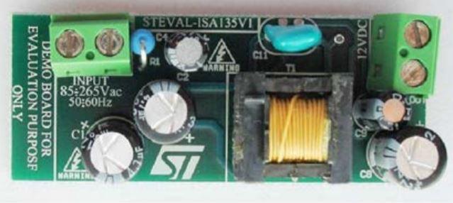 STMicroelectronics-STEVAL-ISA135V1 Energiemanagement, Entwicklungsplatinen und -kits VIPER06HS AC to DC Switching Converter 12V Output Evaluation Board