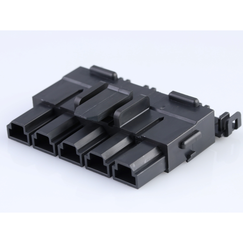 Molex-42816-0512 Gaine de câblage de raccordement discret Conn Housing F 5 POS 10mm Crimp ST Cable Mount Black Mini-Fit Sr™ Bag