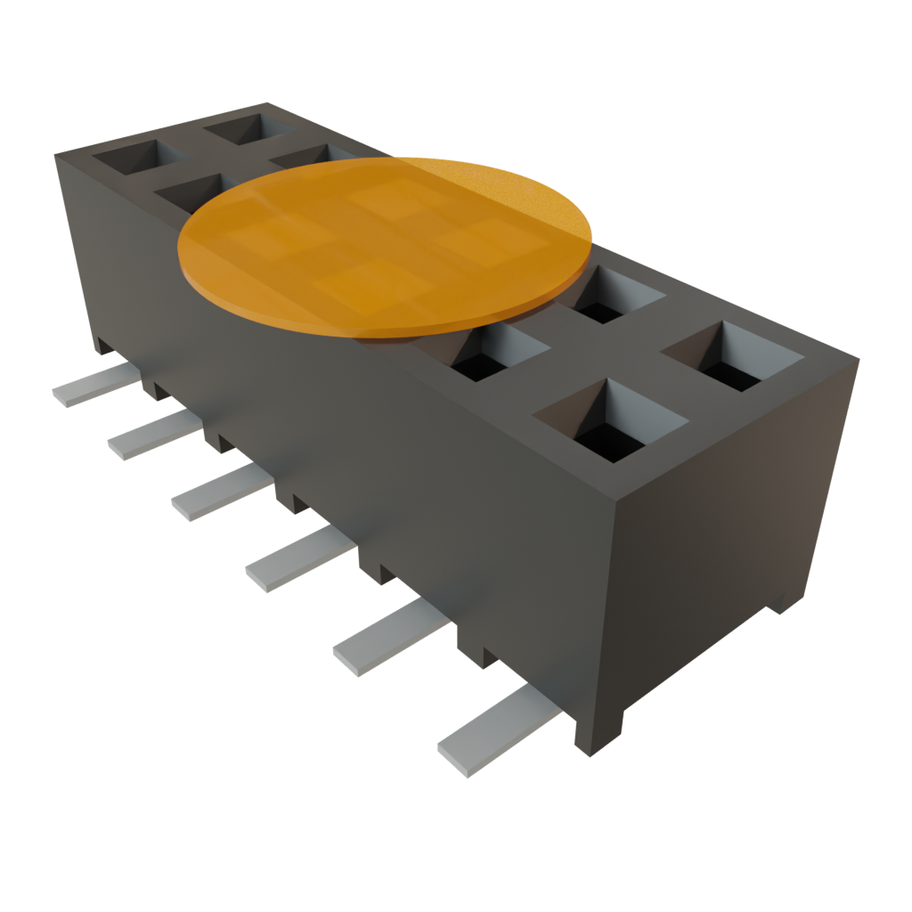 Samtec-SMM-106-02-S-D-K-TR Steckverbinderleisten und Leiterplattenbuchsen Conn Socket Strip SKT 12 POS 2mm Solder ST Top Entry SMD TIGER EYE™ T/R